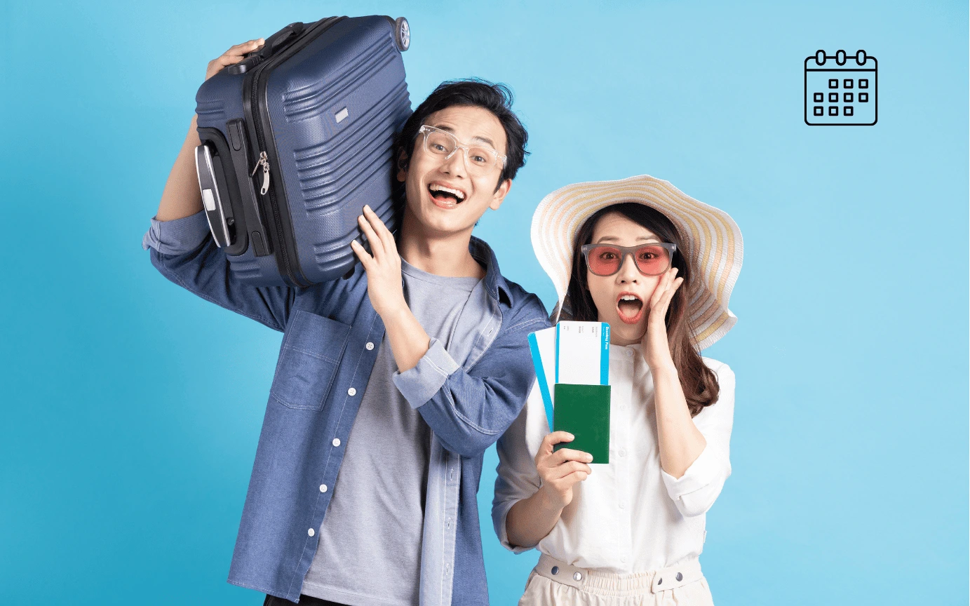 Happy travelers